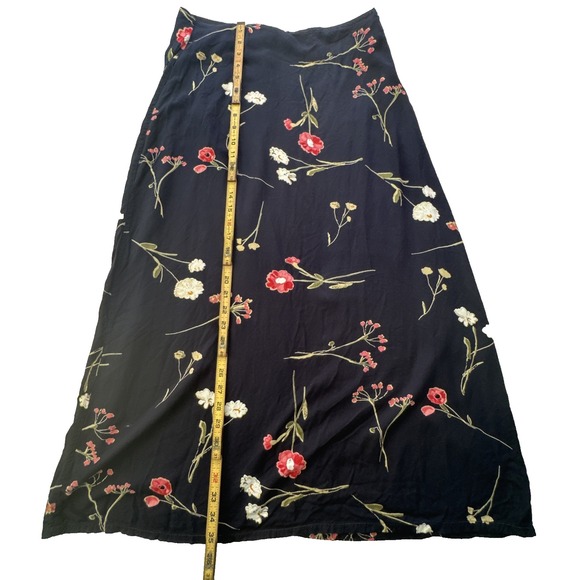 Energie Y2K Womens Midi Skirt Sz XL Floral Fairy Grunge Whimsigoth Fairycore 90s - Picture 8 of 16